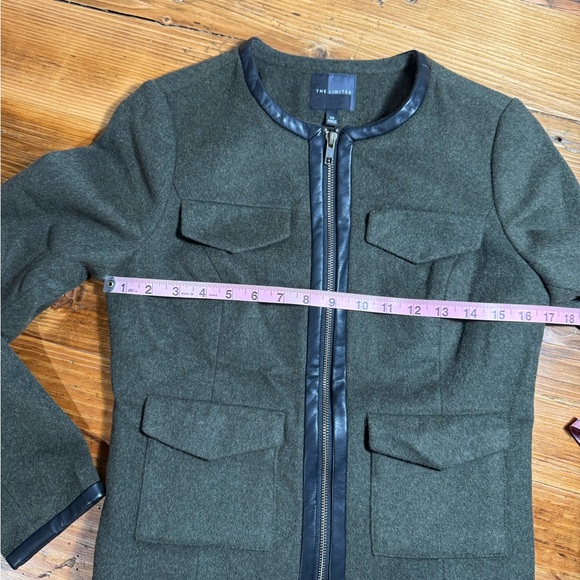 The Limited Women’s Wool Blend Military Utilitarian Army Green Blazer Jacket XS - Picture 7 of 15